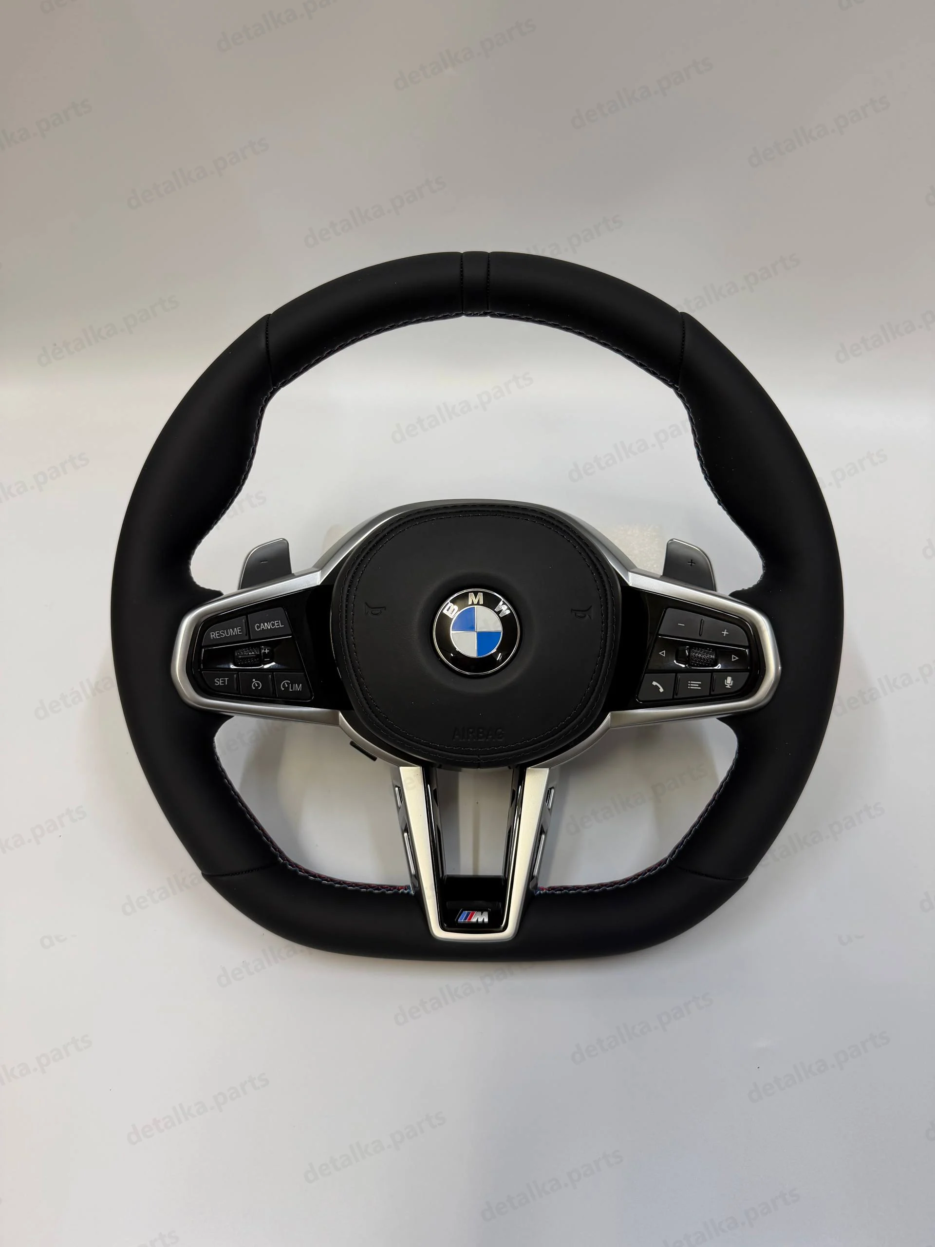 Спортивне кермо для BMW M-пакет G-series 2019-2026, LCI (руль з підігрівом, вібро, сірий) · DTL-900040