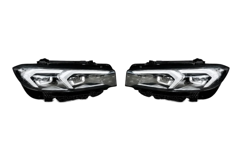 Каталожна візуалізація: BMW 3 Series G20/G21 LCI 2023–2026 Full LED Headlights — Chrome (EU)