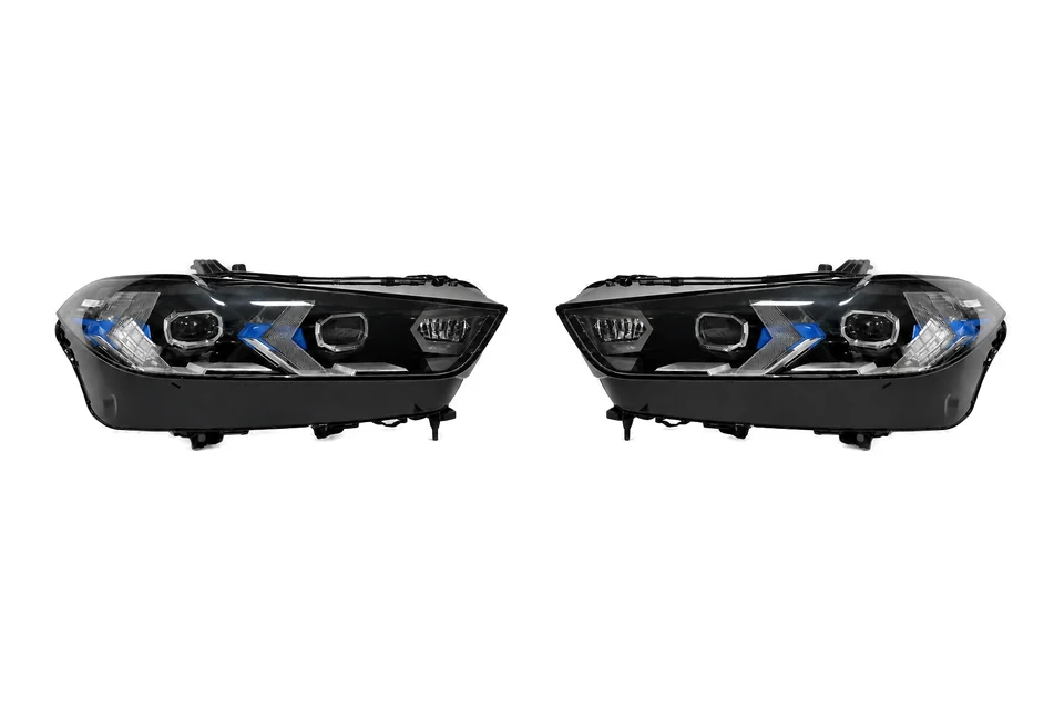 Каталожна візуалізація: BMW X5 G05 / X6 G06 LCI 2024–2026 Matrix LED Headlights — Chrome (EU)