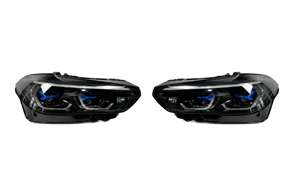 Каталожна візуалізація: BMW X5 G05 2019–2023 Matrix LED + Laser Headlights — Shadow Line Black (EU)