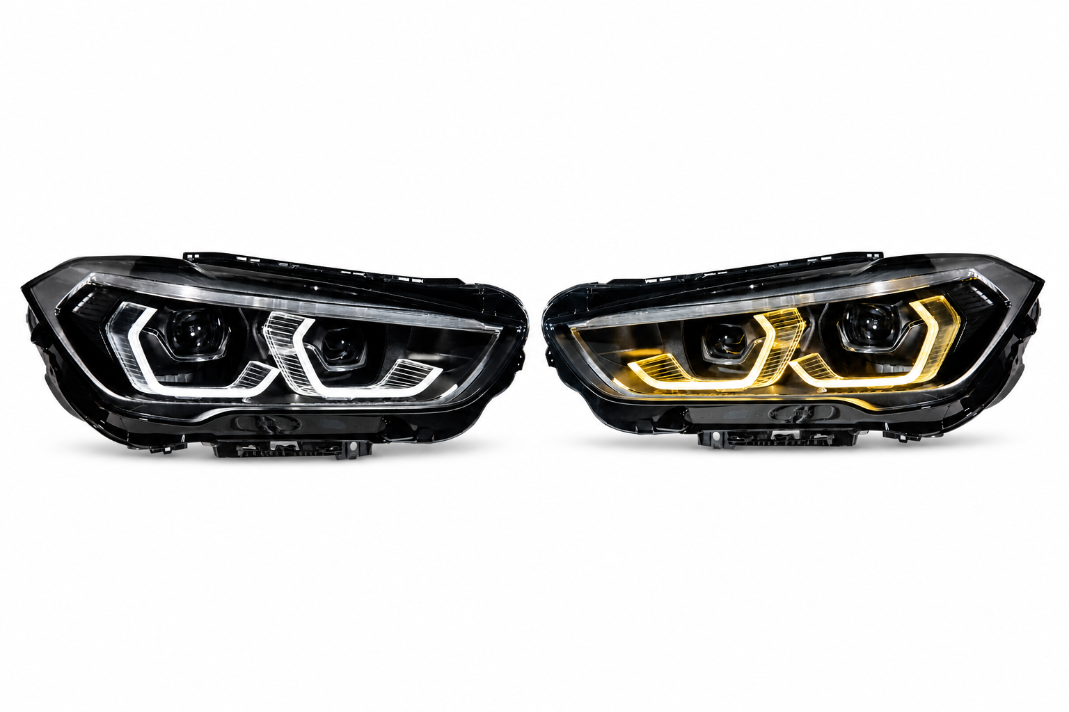 Пара тюнінгової оптики: Фари BMW X1 F48 2016–2019 Full LED у стилі рестайлінгу — комплект L+R