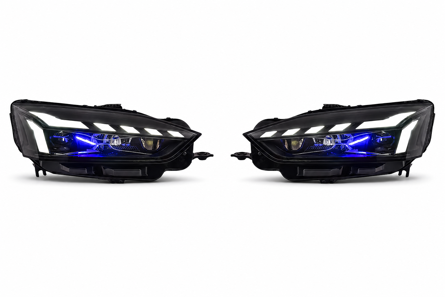 Пара тюнінгової оптики: Фари Audi A5 B9 2017–2020 Full LED у стилі Laser-рестайлінгу — комплект L+R