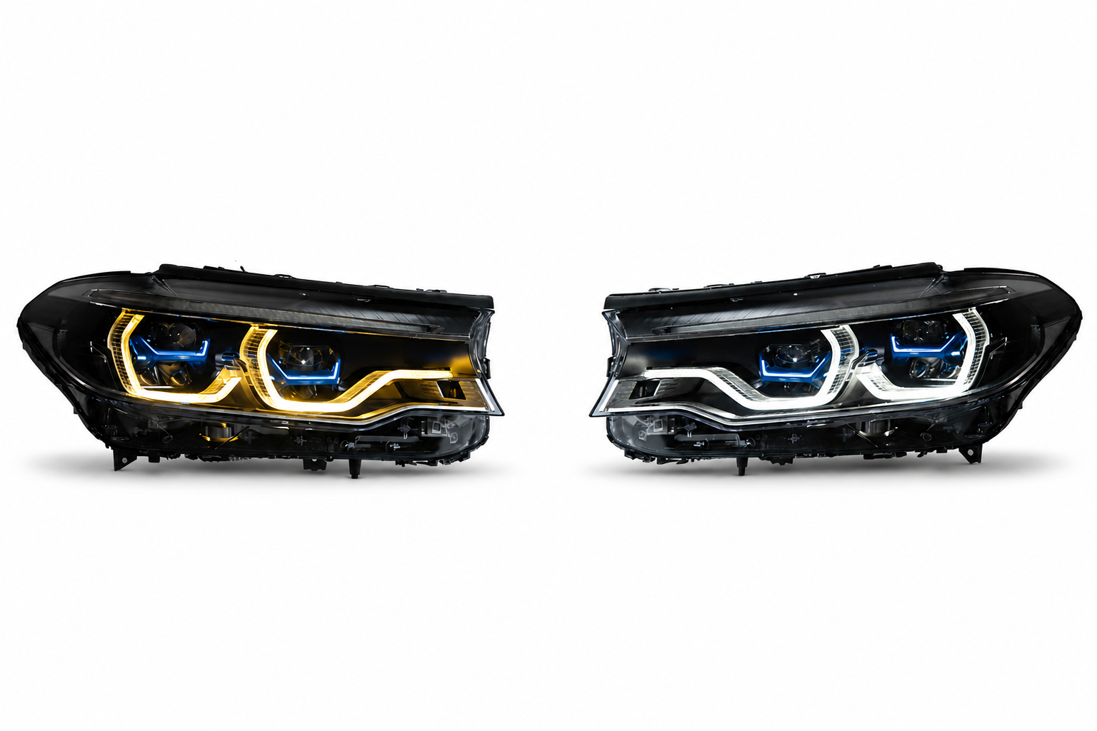 Пара тюнінгової оптики: Фари BMW 5 Series G30 2017–2020 Full LED у стилі Laser — комплект L+R
