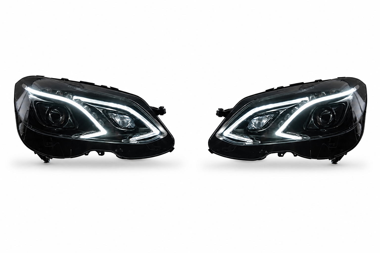 Пара тюнінгової оптики: Фари Mercedes-Benz E-Class W212 Facelift 2013–2016 Full LED для заміни галогену — комплект L+R